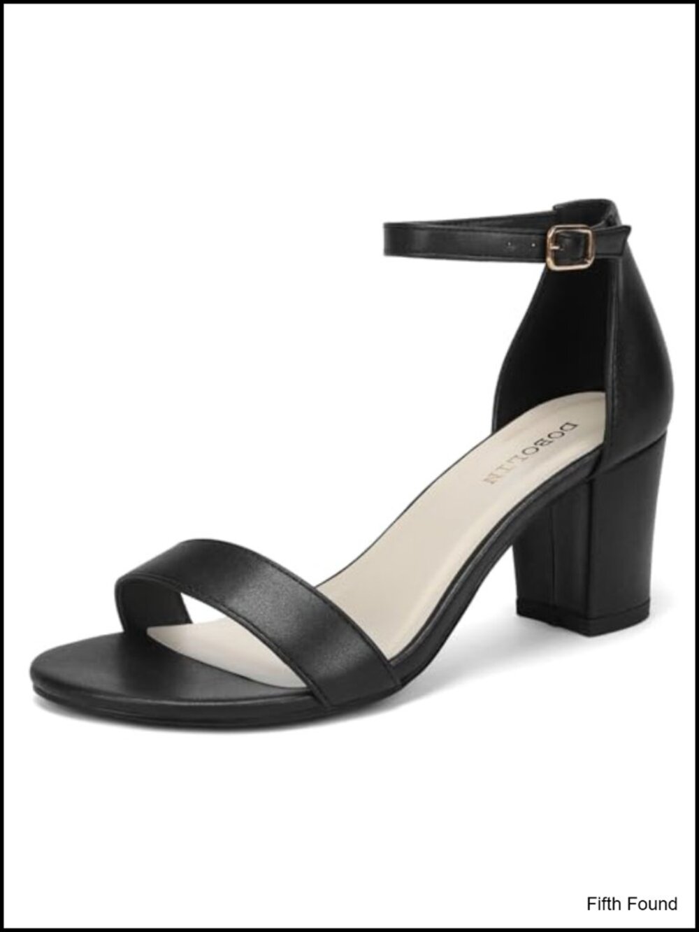 Women's Heeled Sandals Open Toe Ankle Strap 2.5-Inch Chunky Heels Dress Shoes